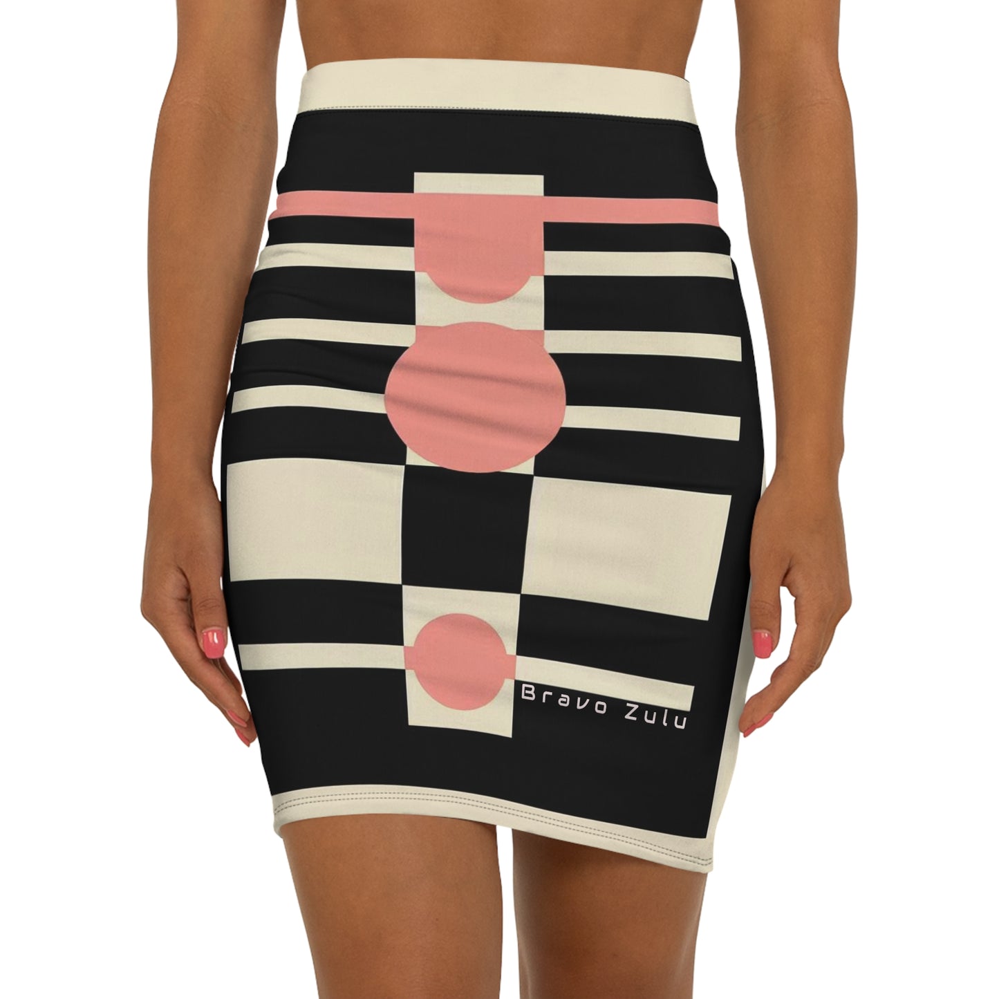 Women's Mid-Waist Pencil Skirt (AOP)