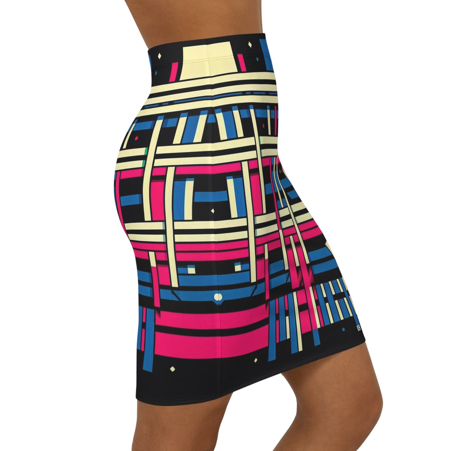 Women's Mid-Waist Pencil Skirt (AOP)