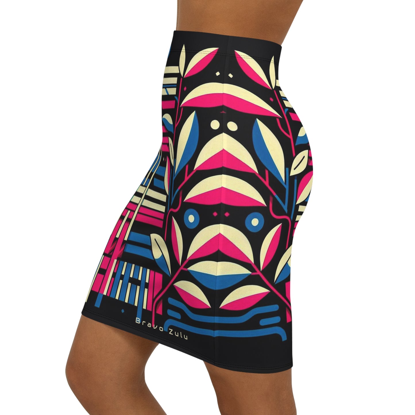 Women's Mid-Waist Pencil Skirt (AOP)