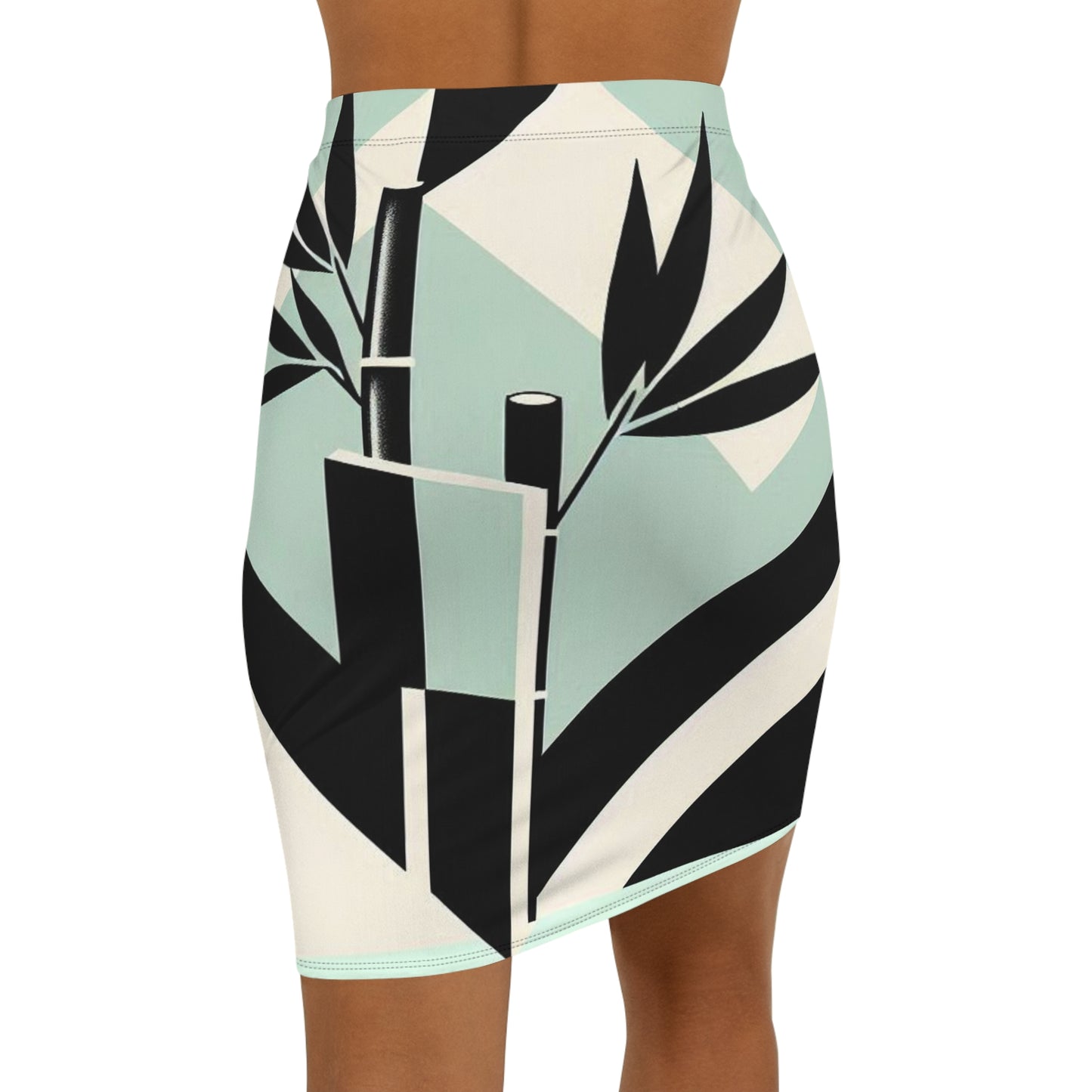 Women's Mid-Waist Pencil Skirt (AOP)