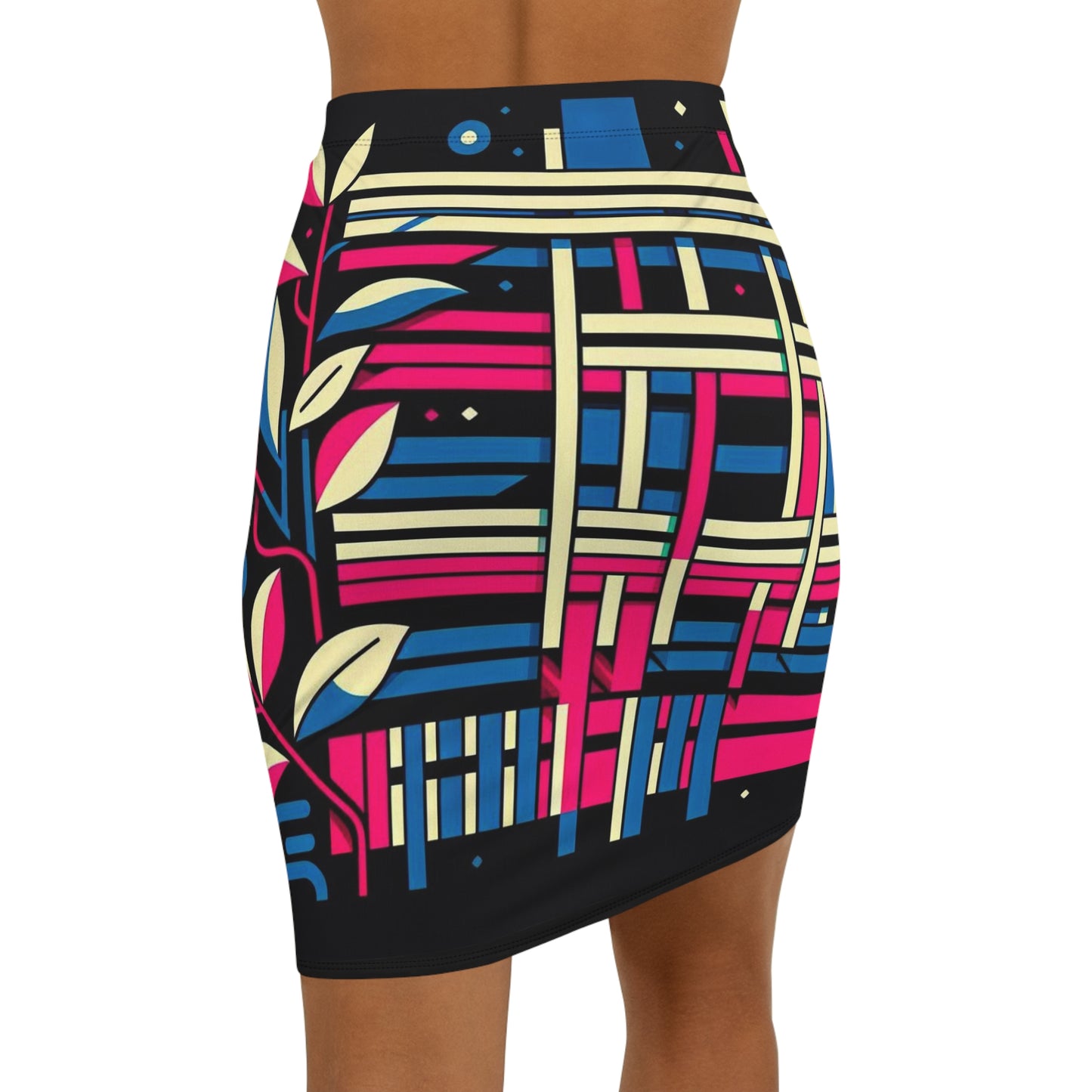 Women's Mid-Waist Pencil Skirt (AOP)