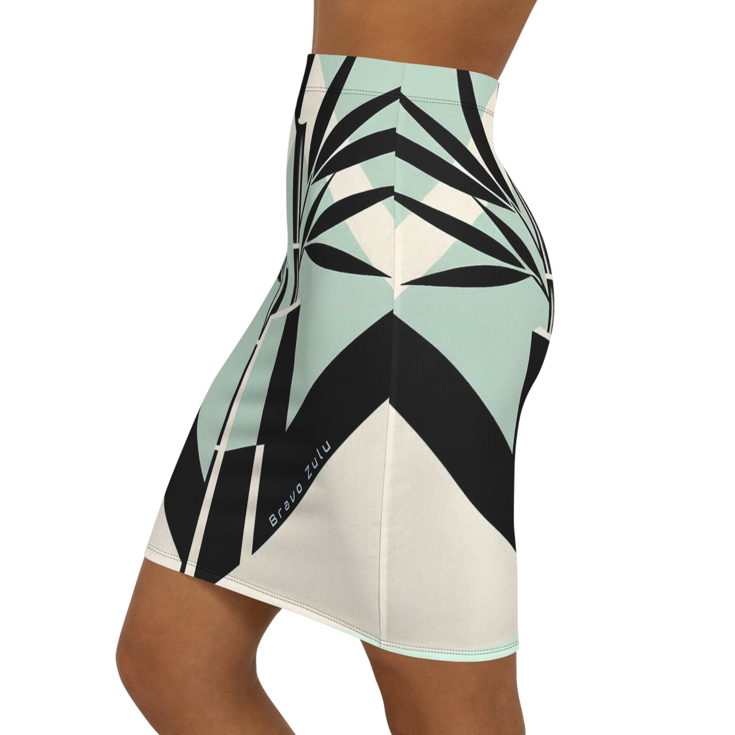 Women's Mid-Waist Pencil Skirt (AOP)